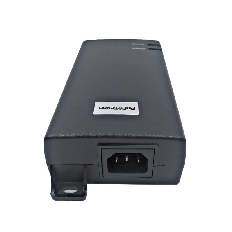 Poe Texas 60 watt PoE Injector - 802.3bt PoE++ Single Port 4-Pair Power Over Ethernet Injector - Active PoE Adapter with 55V 60W Output - 10/100/1000 Gigabit Data - Mode A/B Wall Mount Plug & Play - Image 1